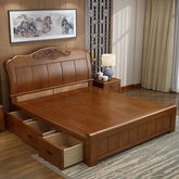 Trueliving  romantic Dark bed Laminated Finish & PU Finish 6Ft *6Ft *1Ft